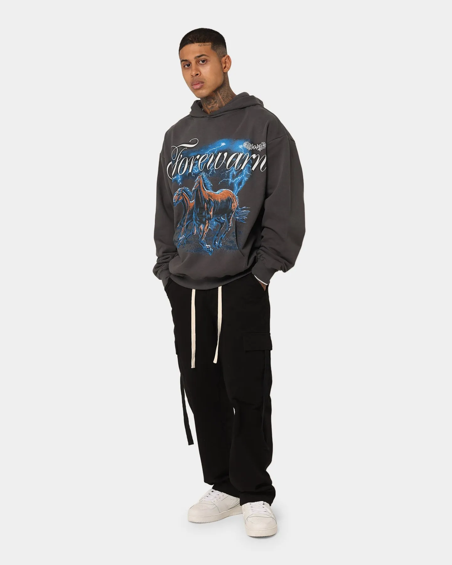 404 Night Rider Vintage Hoodie Charcoal