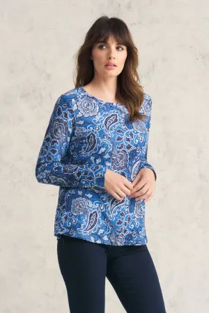 Abstract Paisley T-Shirt - Blue Paisley