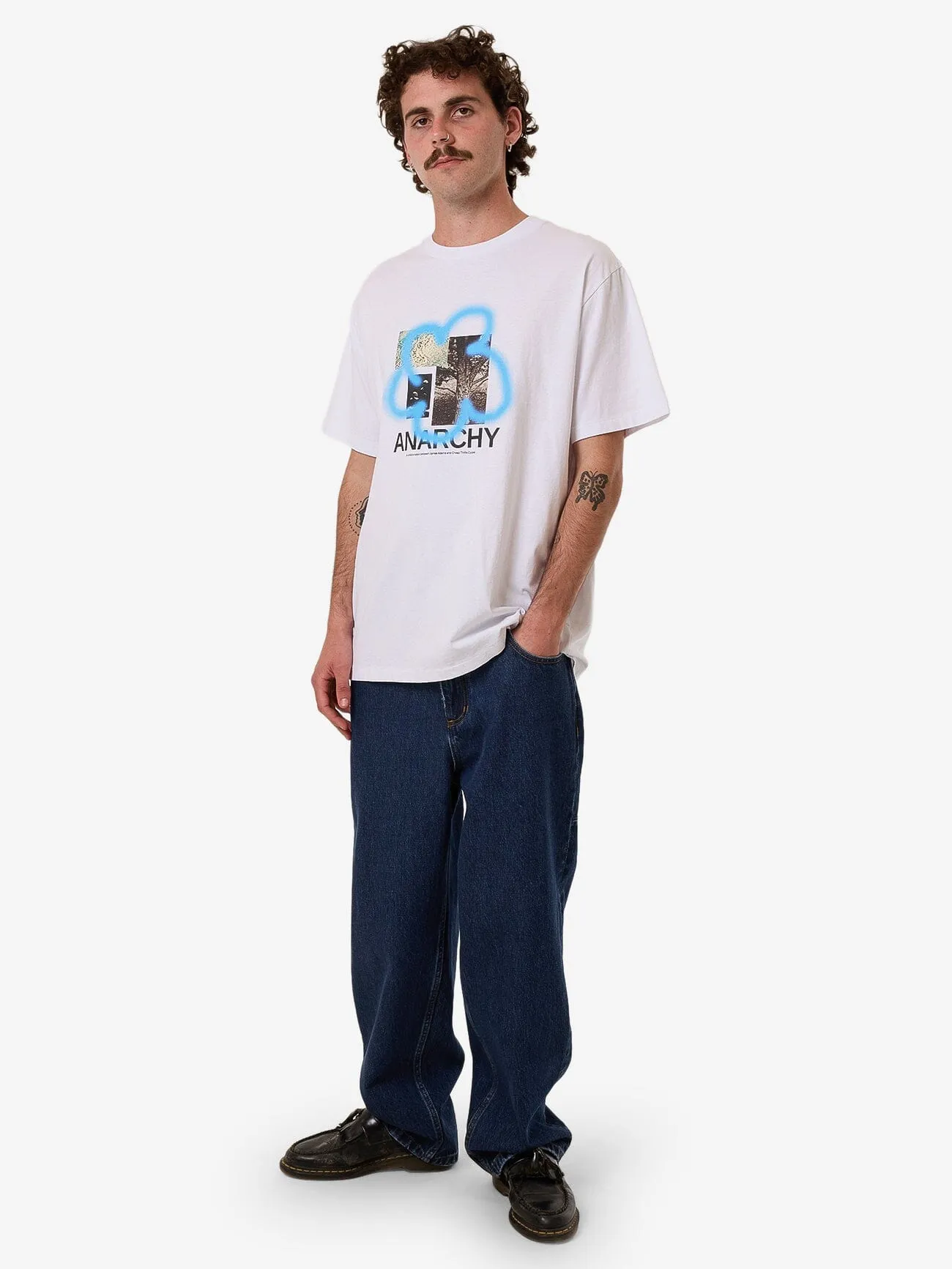 Anarchy  JAMES ADAMS Merch Fit Tee - White