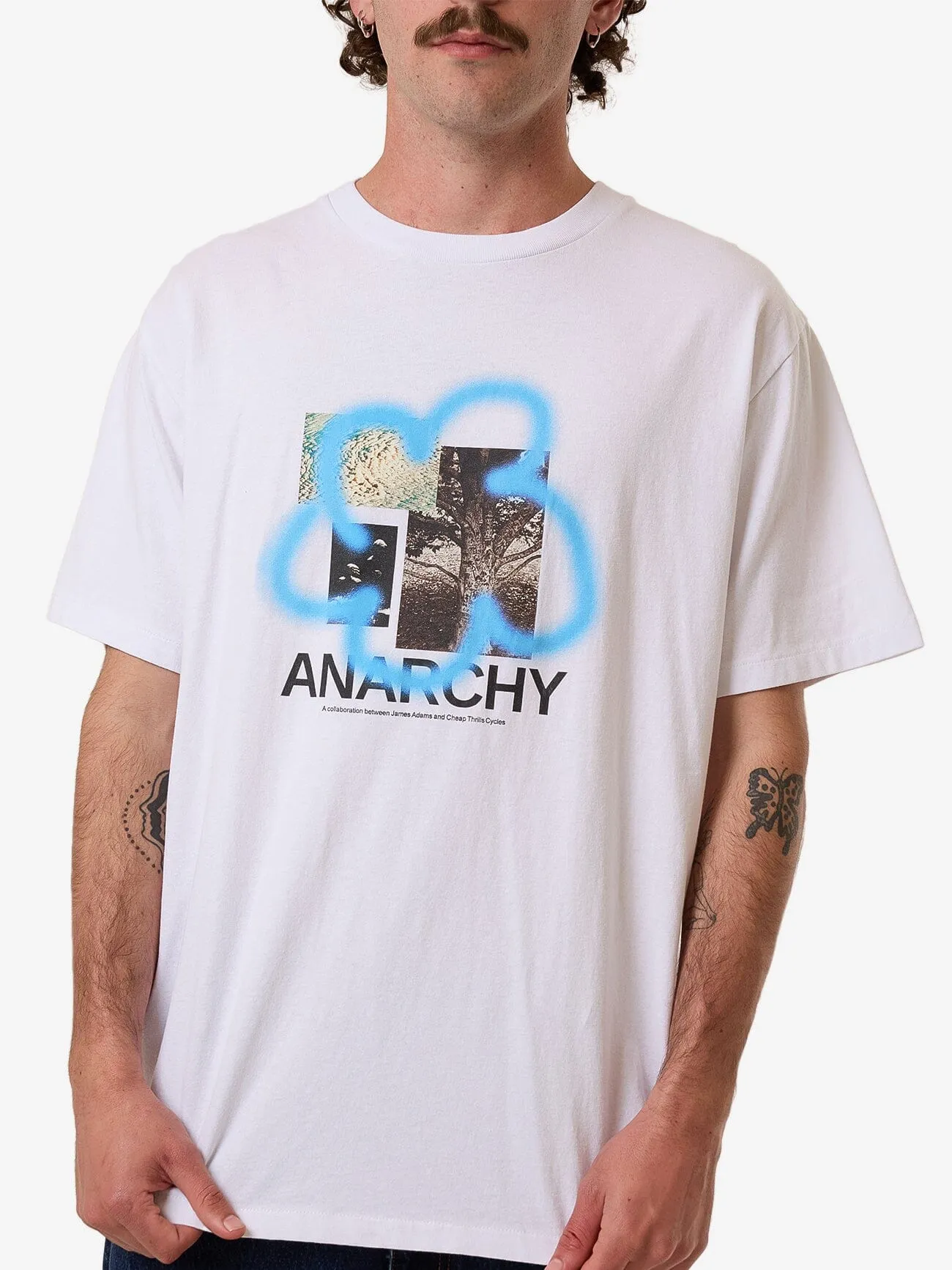 Anarchy  JAMES ADAMS Merch Fit Tee - White