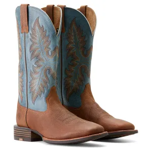 Ariat Mens 10053739 Hudson Western Boots in Wicker Brown/Dusty Blue