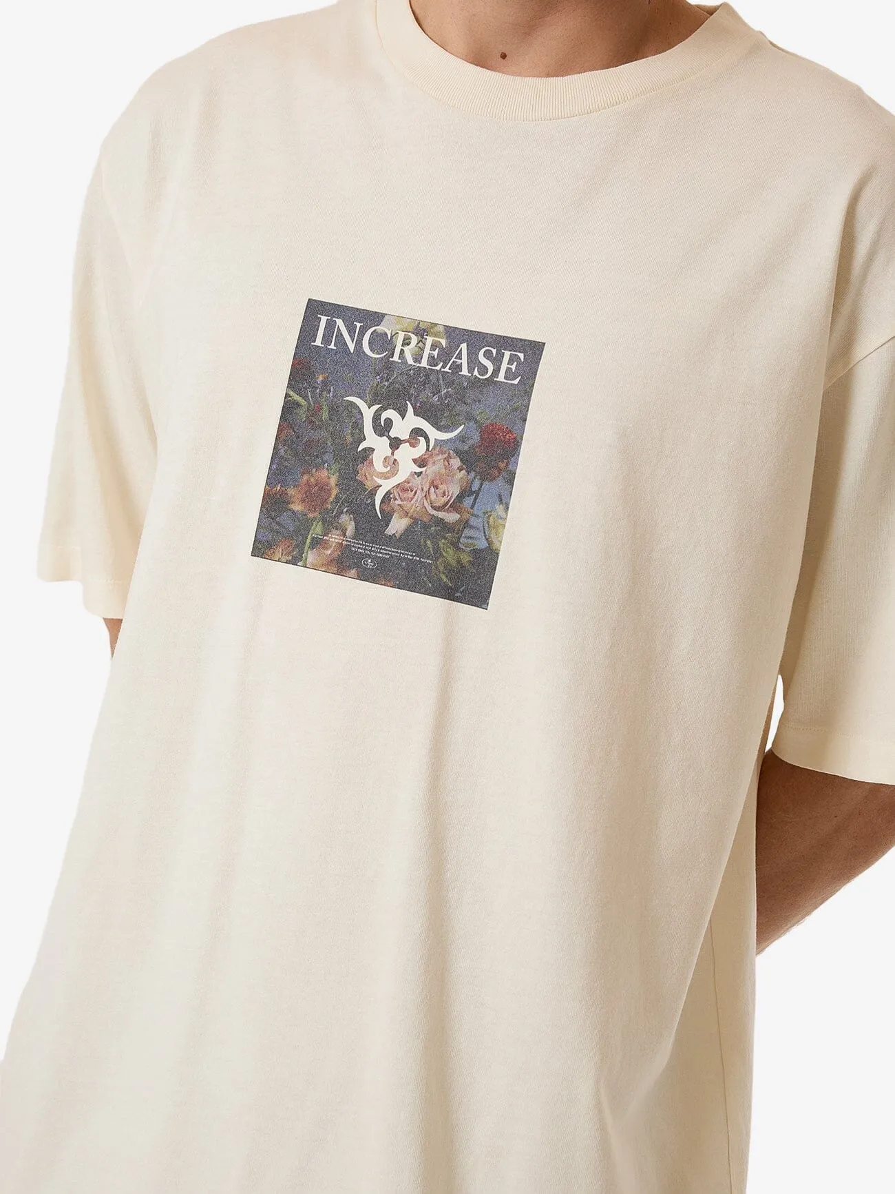 Beauty In Darkness Oversize Fit Tee - Dirty White