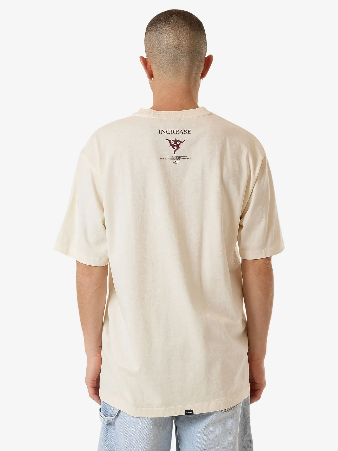 Beauty In Darkness Oversize Fit Tee - Dirty White