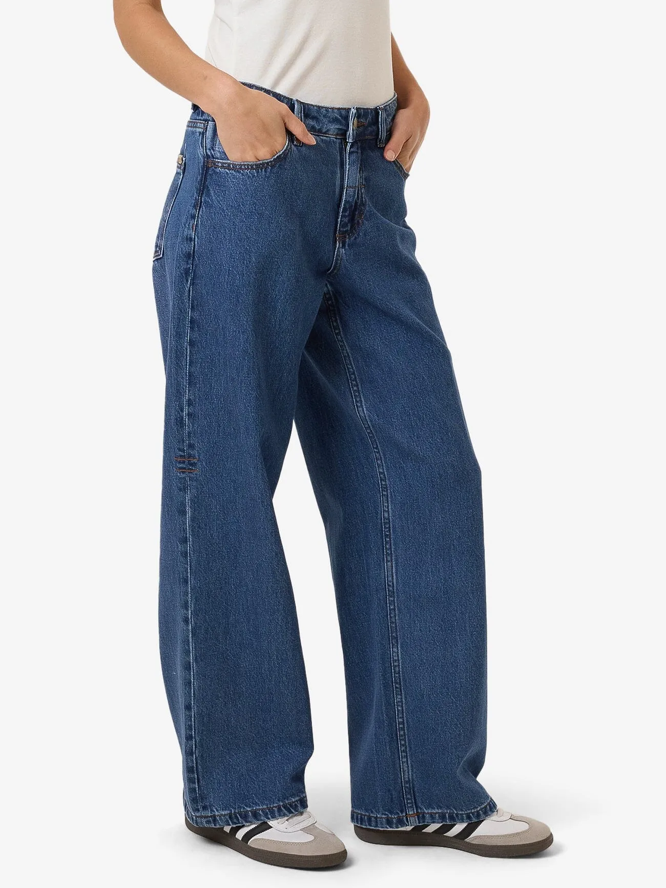 Billie Low Rise Baggy Jean - Double Rinsed Blues