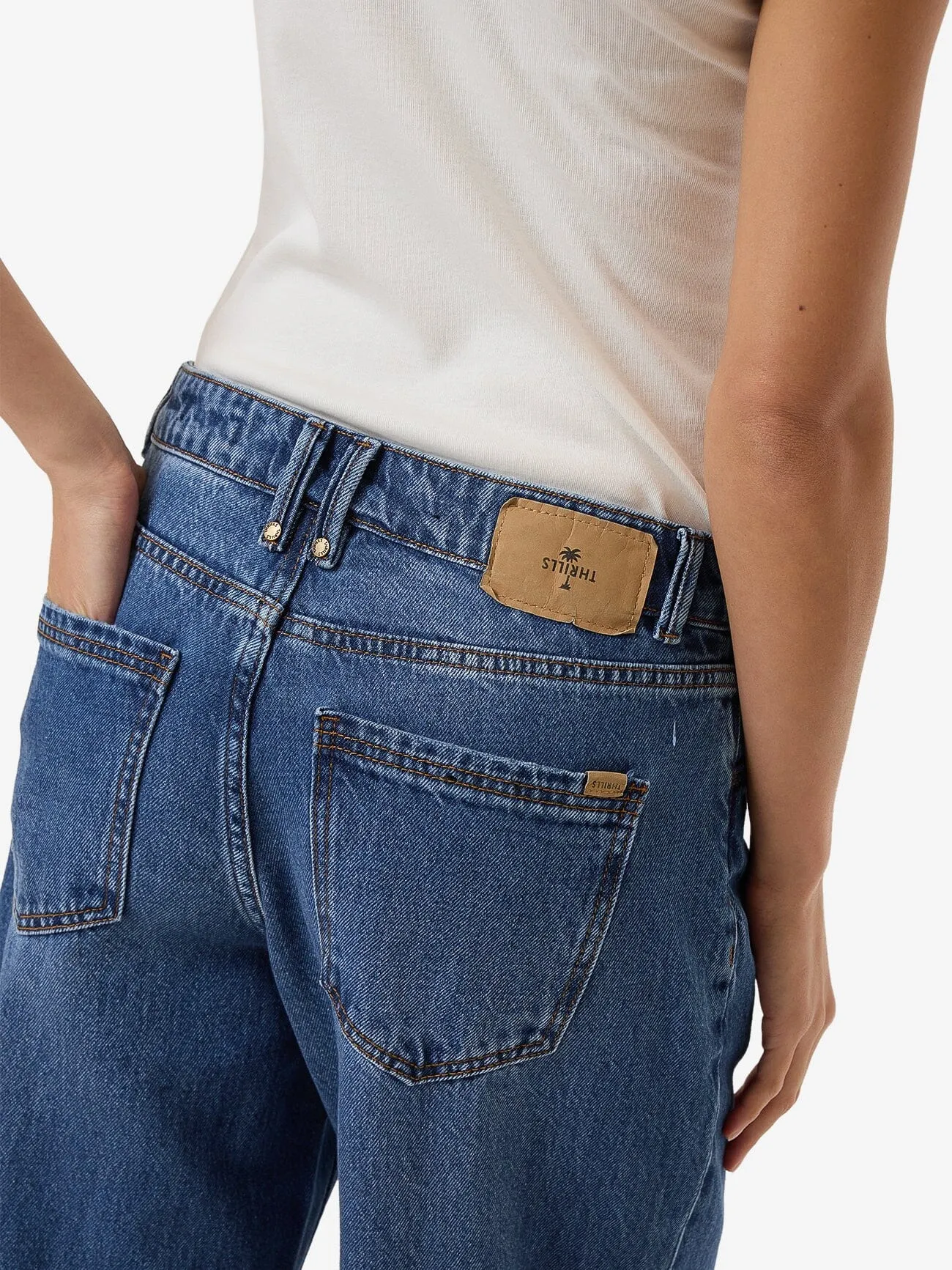 Billie Low Rise Baggy Jean - Double Rinsed Blues