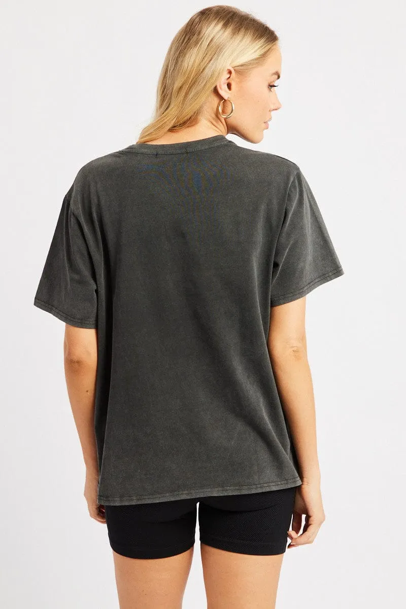 Black Graphic Tee Short Sleeve
