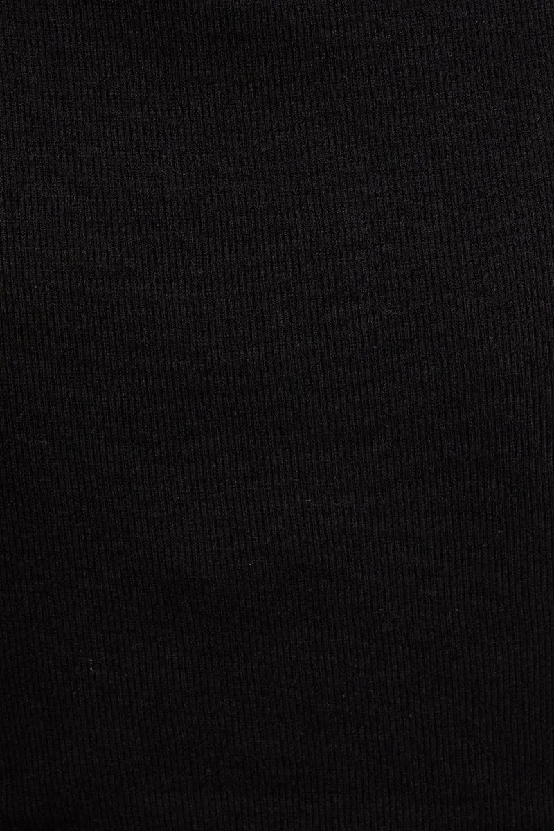 Black T Shirt Short Sleeve Scoop Neck