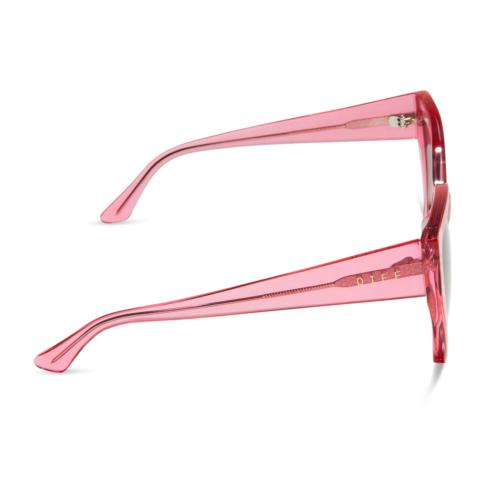 BLAIRE - CANDY PINK CRYSTAL   BROWN GRADIENT SUNGLASSES