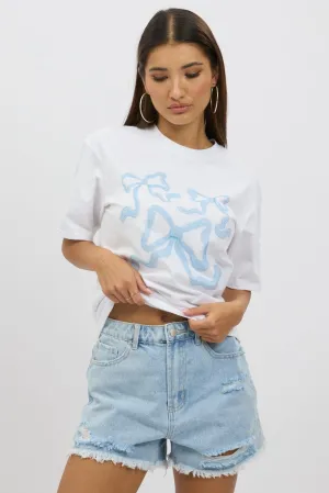 Blue Graphic Tee Short Sleeve