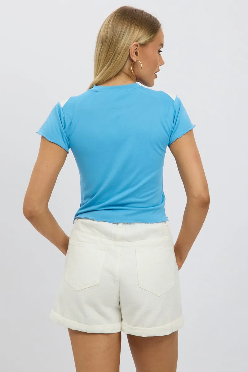 Blue Sport Tee Short Sleeve