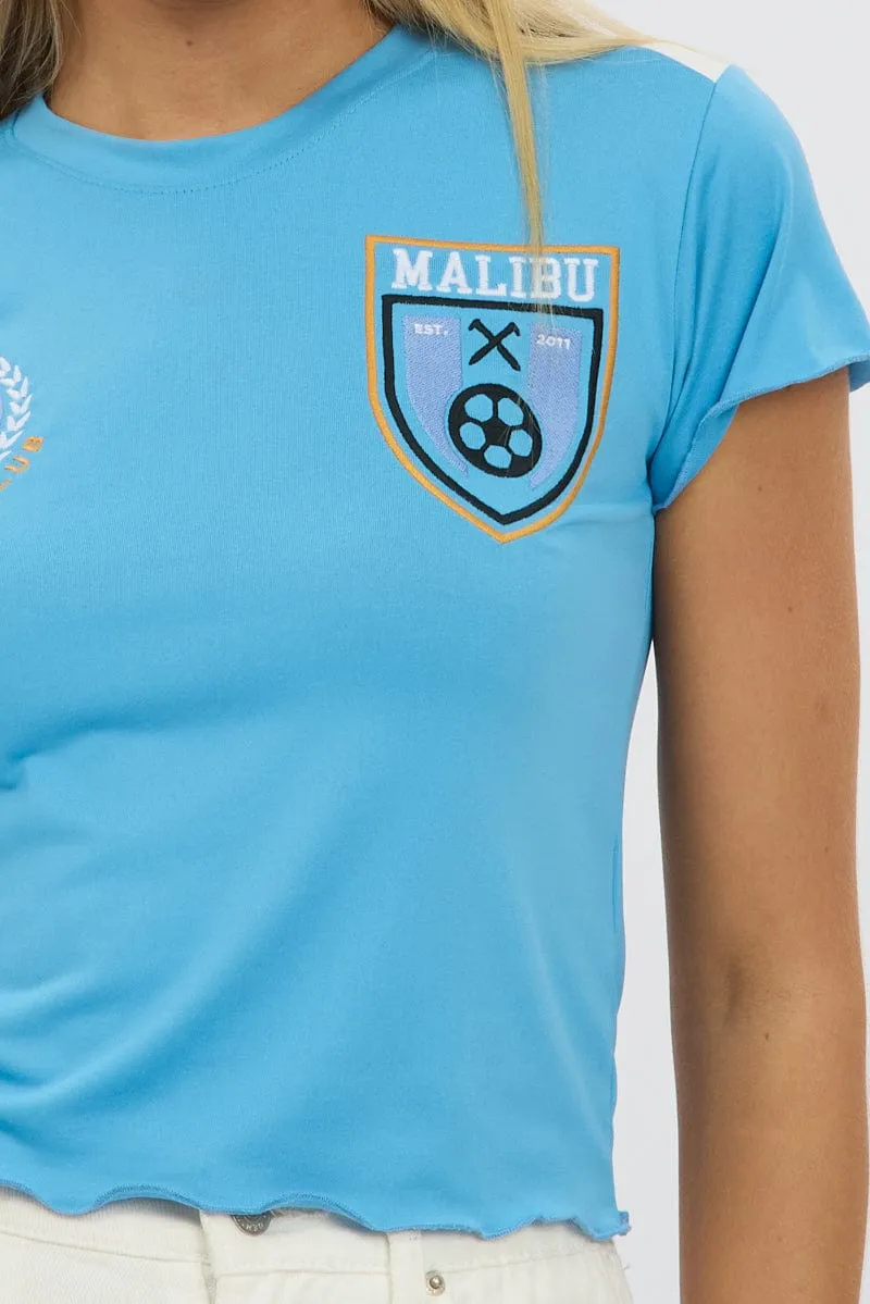 Blue Sport Tee Short Sleeve
