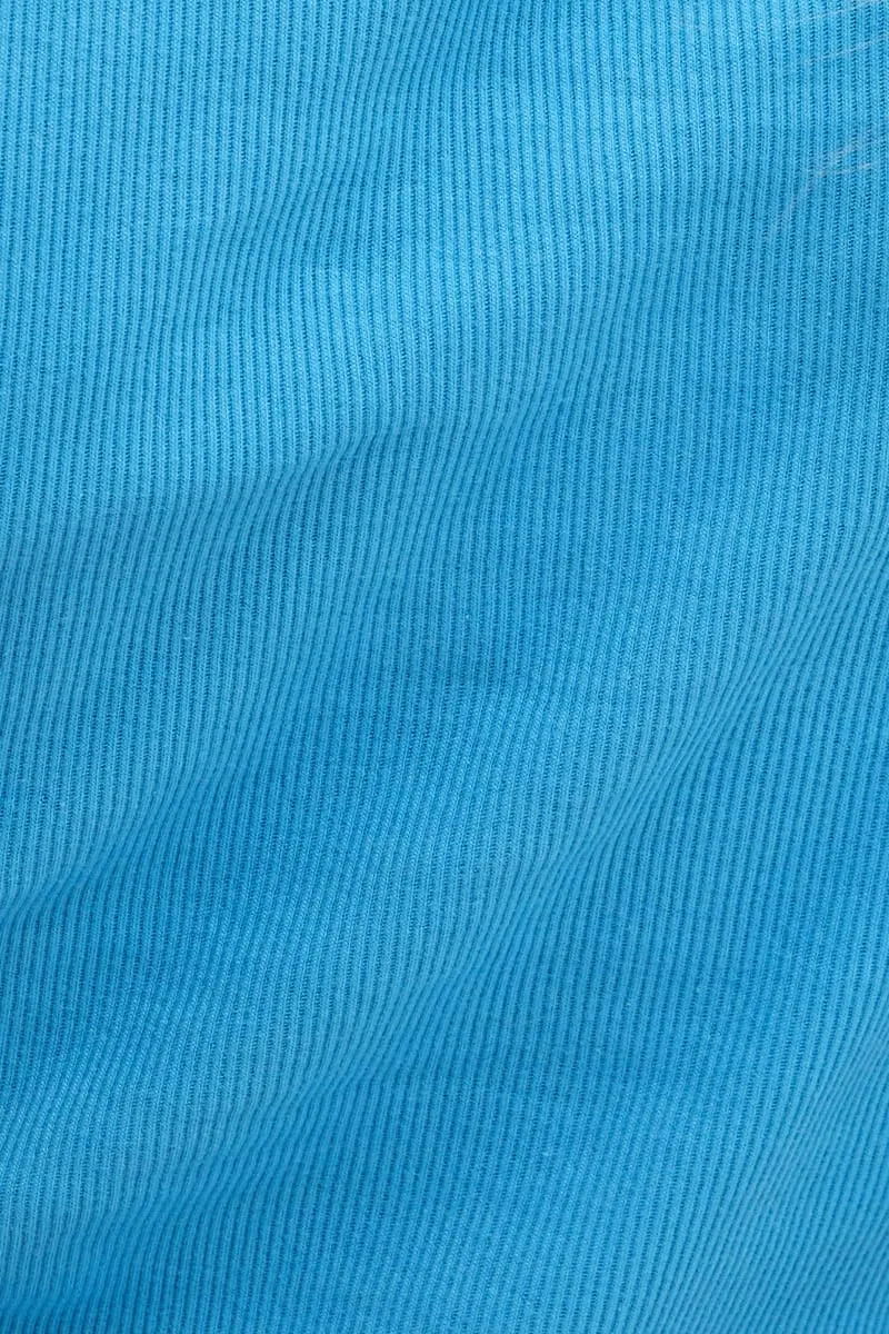 Blue T Shirt Short Sleeve Crew Neck