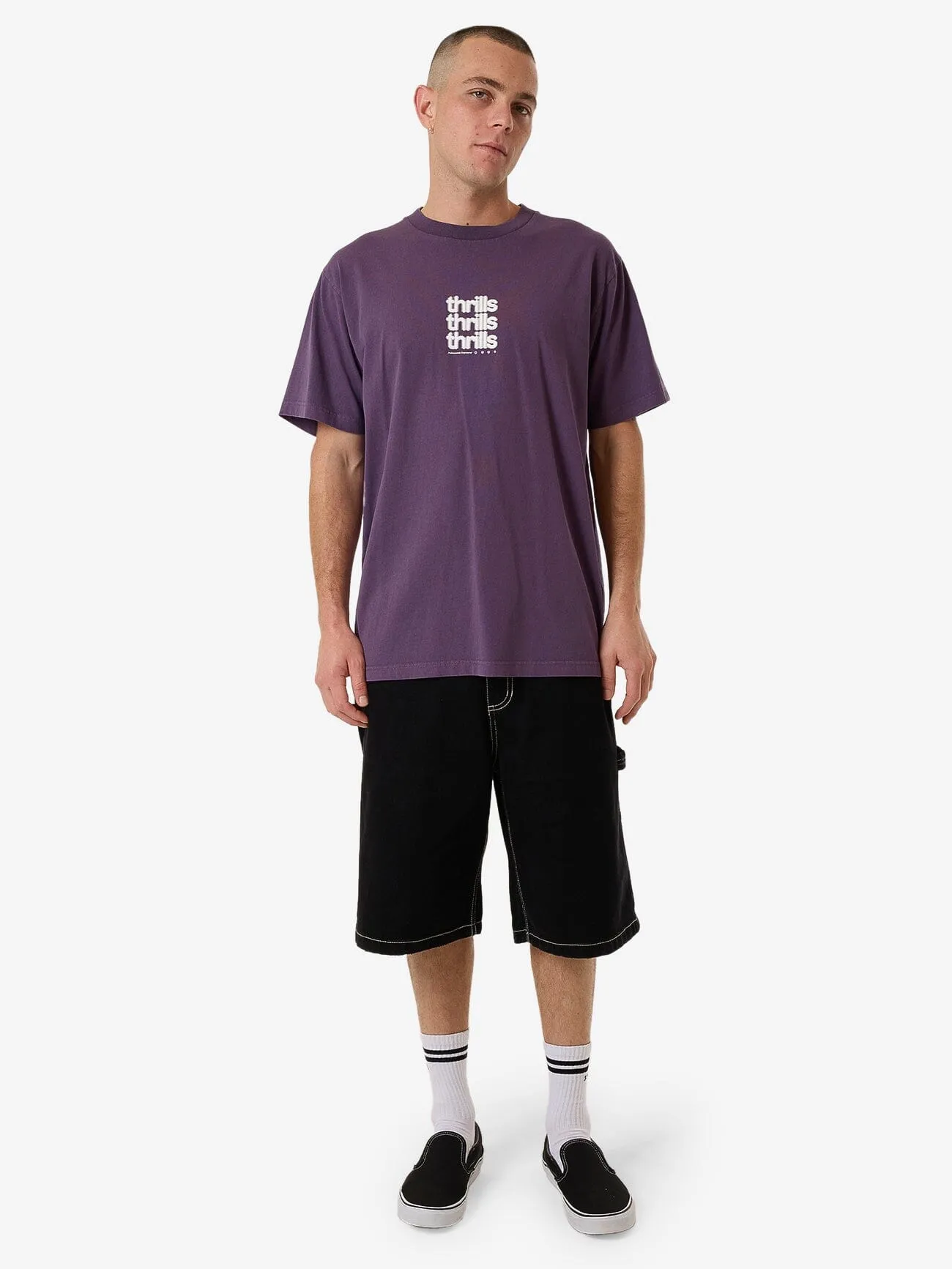 Blurred State Merch Fit Tee - Dust Purple