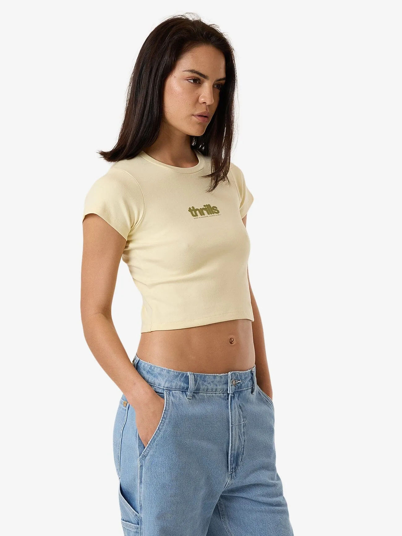 Blurred State Mini Tee - Butter