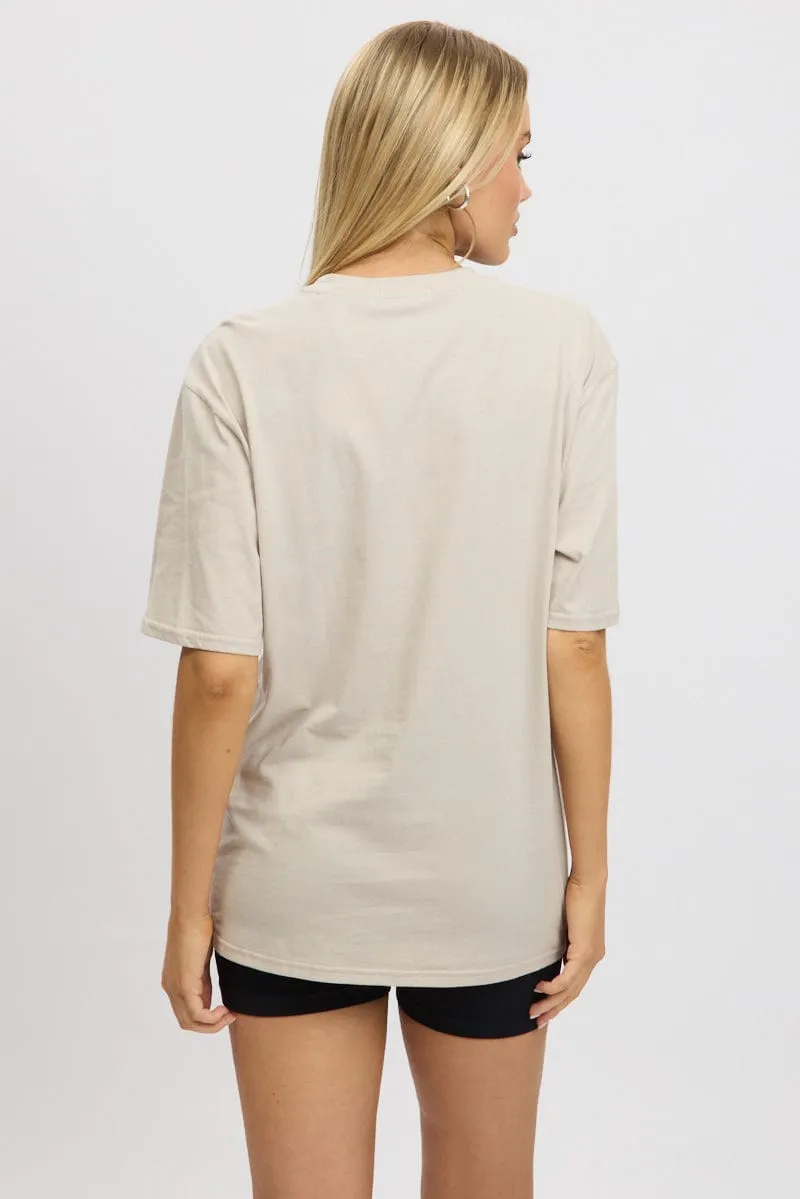 Brown Graphic Tee Short Sleeve