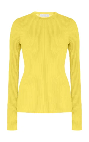 Browning Knit Sweater in Goldenrod Cashmere Silk
