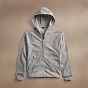 Brushed Thermal Zip Up - Heather Grey