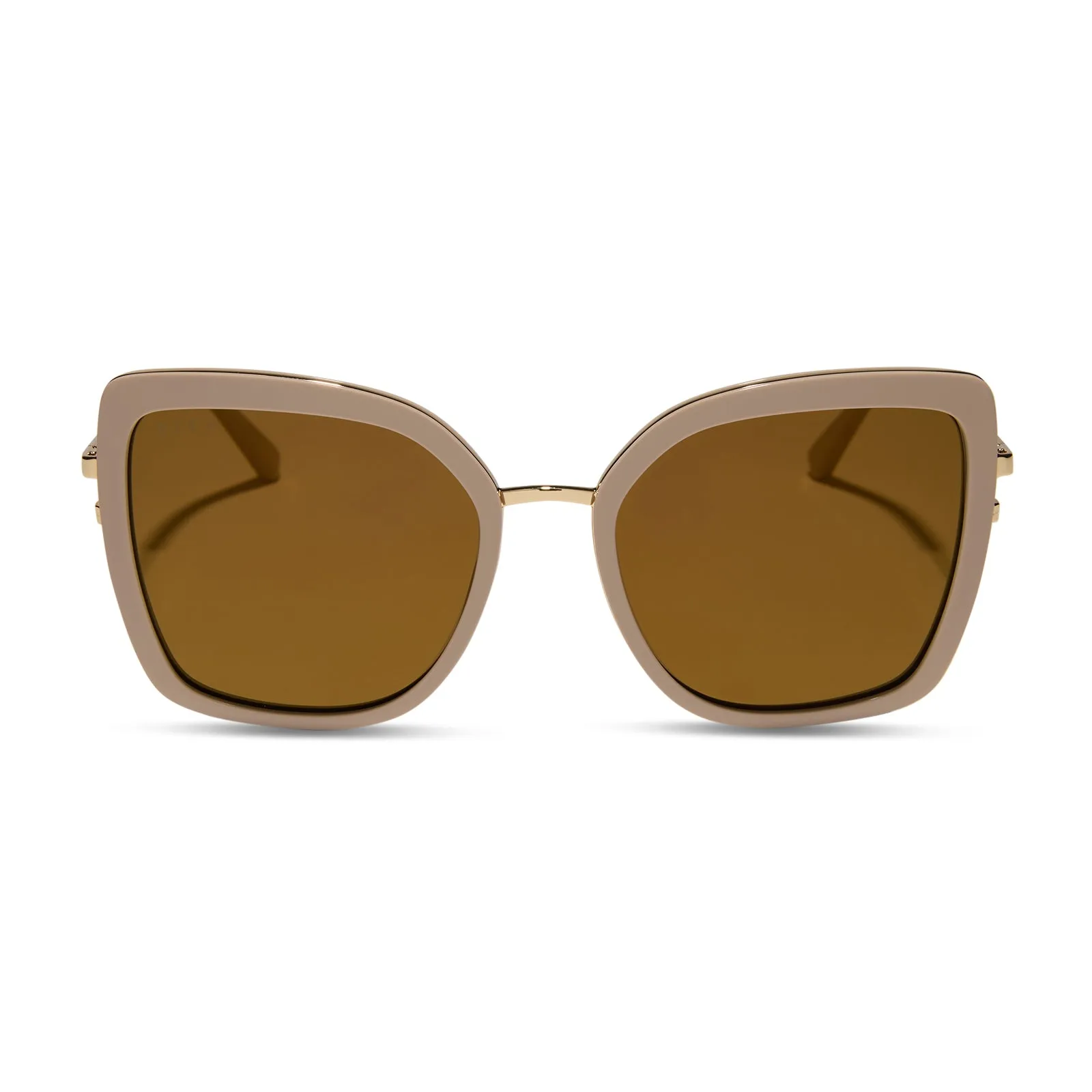 CLARISSE - ALMOND   BROWN GOLD FLASH   POLARIZED SUNGLASSES