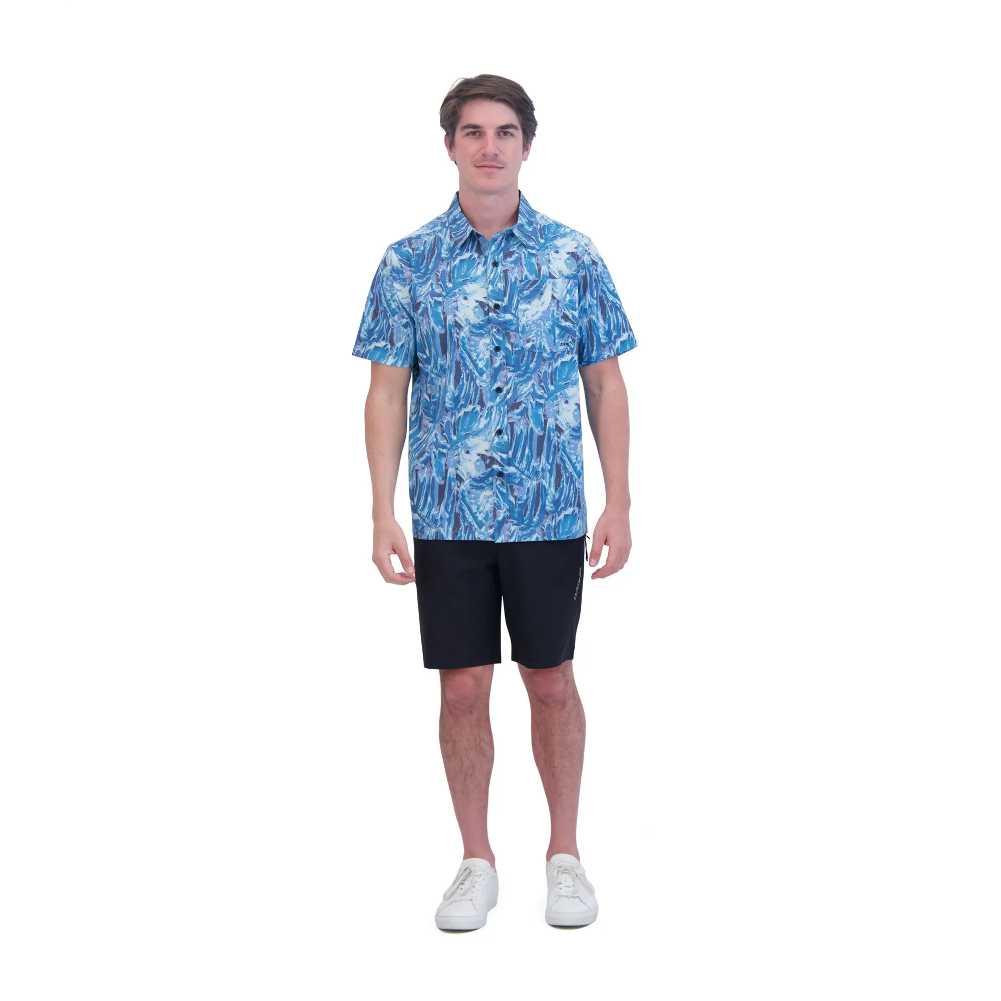 Dakine Aloha Button Down Short Sleeve Shirt - Hanna Blue Print