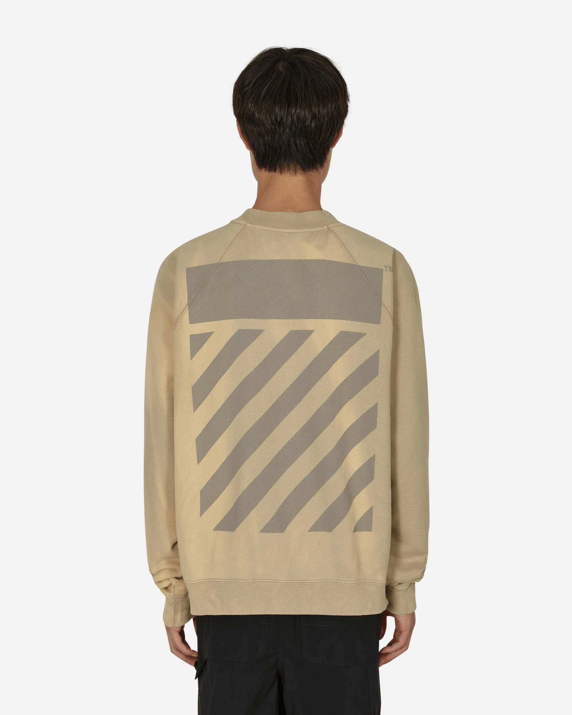 Diag Tab Vintage Crewneck Sweatshirt Beige