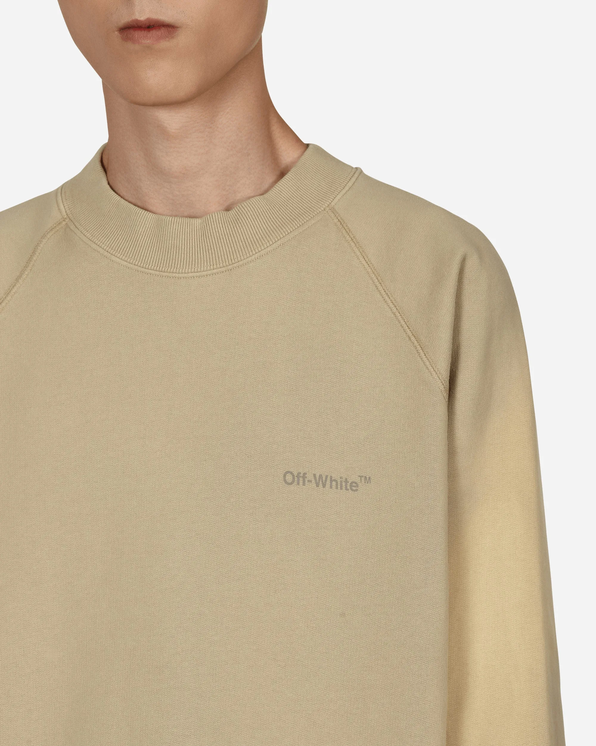 Diag Tab Vintage Crewneck Sweatshirt Beige