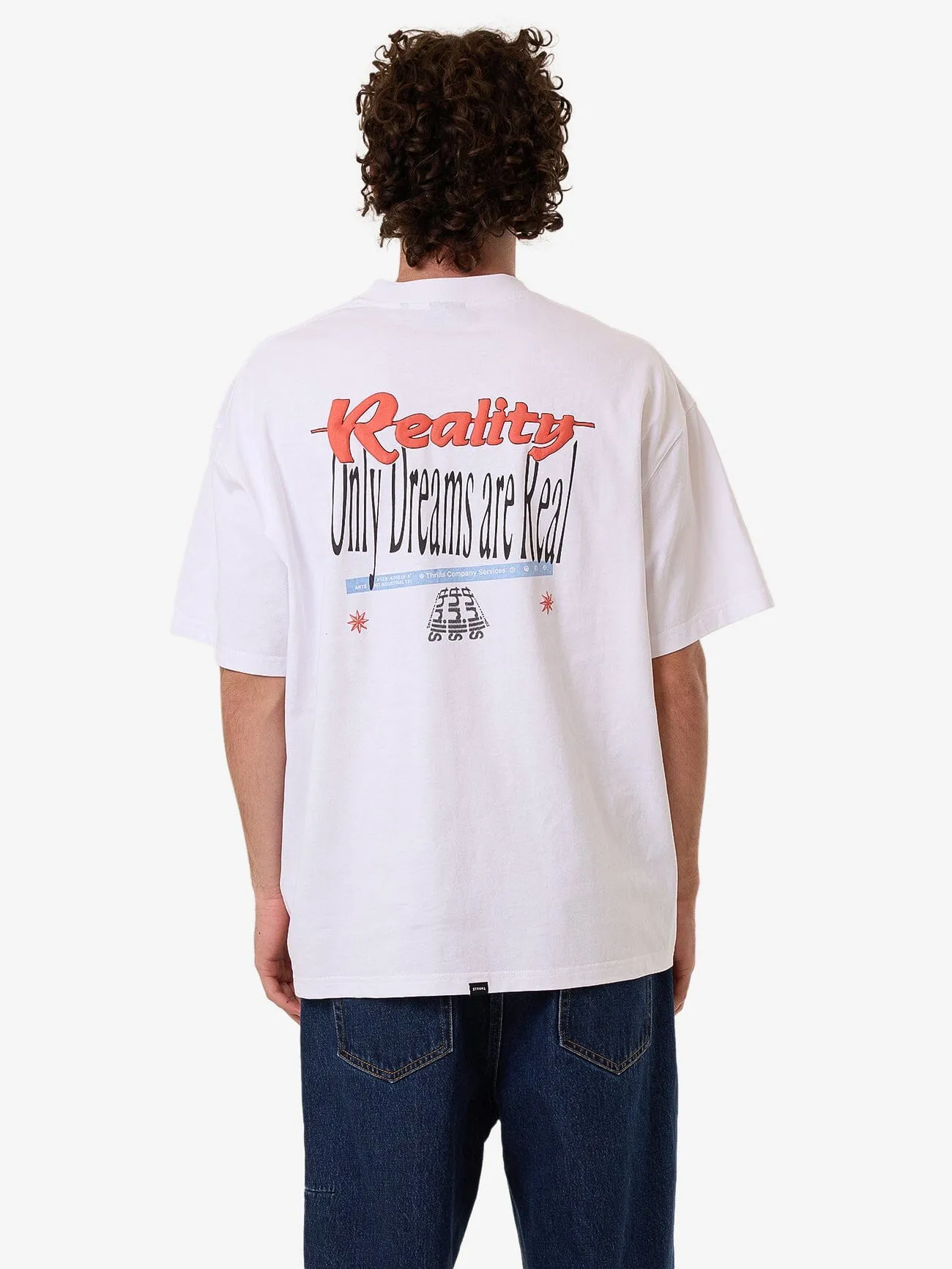 Dream Reality Box Fit Oversize Tee - White