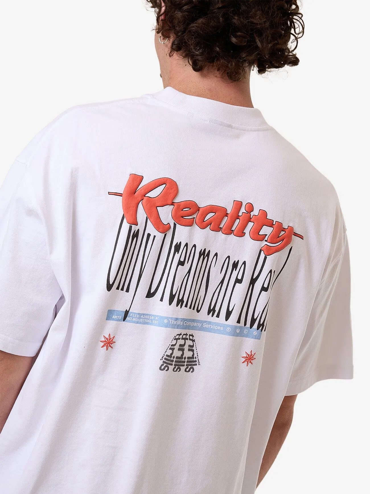 Dream Reality Box Fit Oversize Tee - White