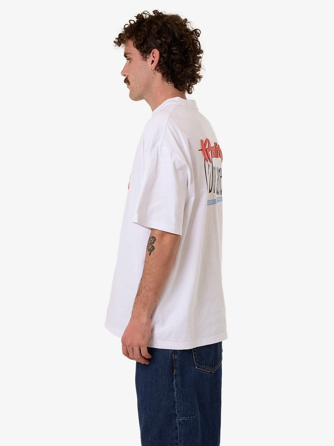Dream Reality Box Fit Oversize Tee - White