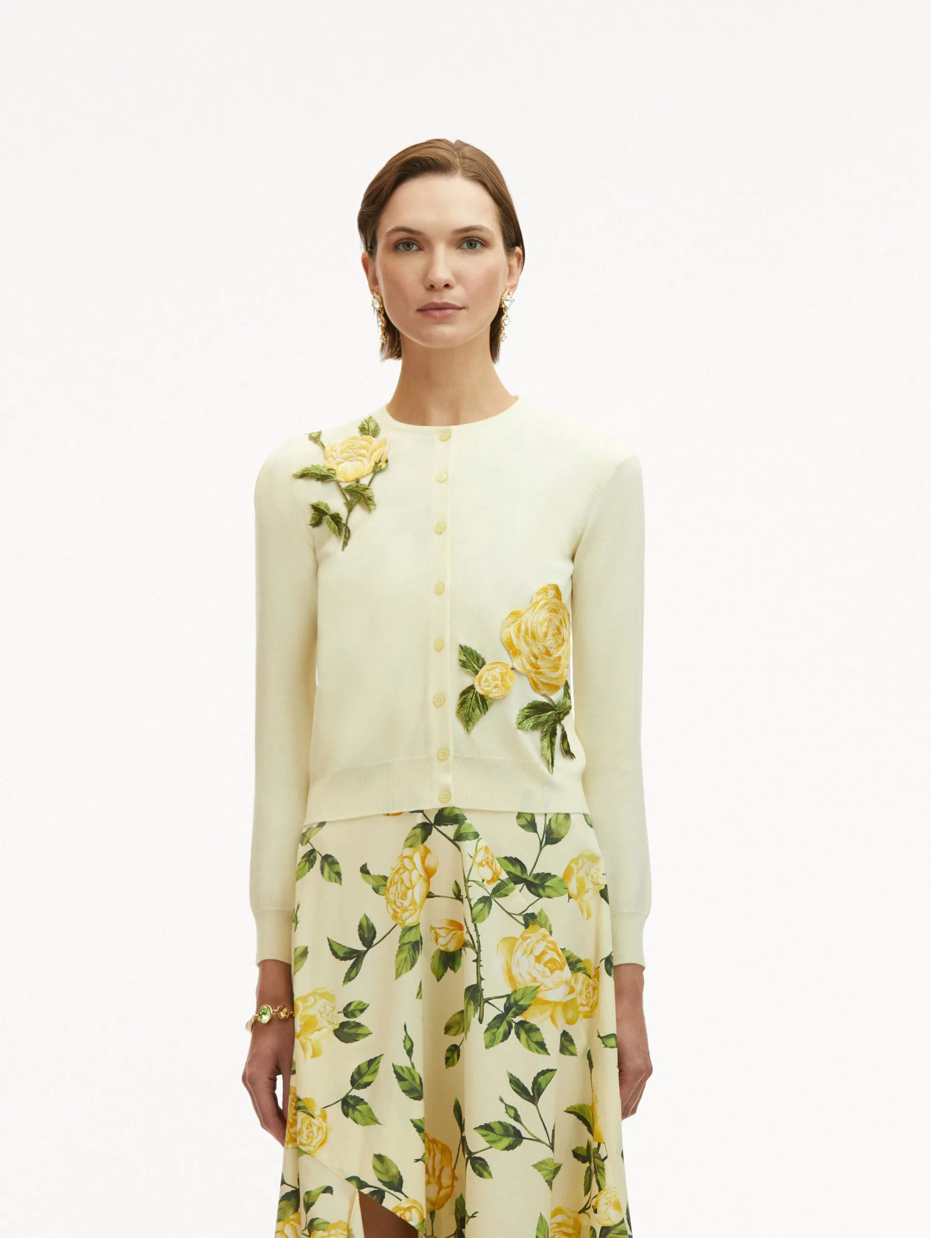 English Rose Threadwork Cardigan