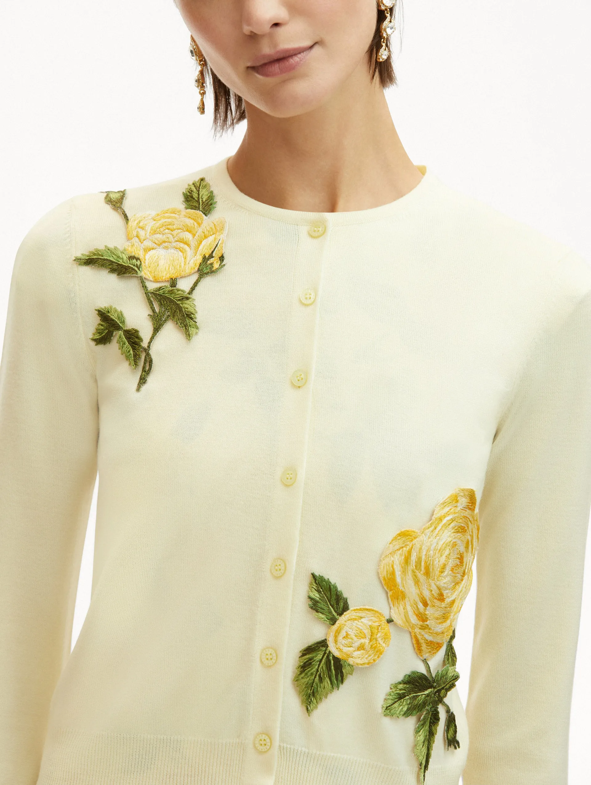 English Rose Threadwork Cardigan