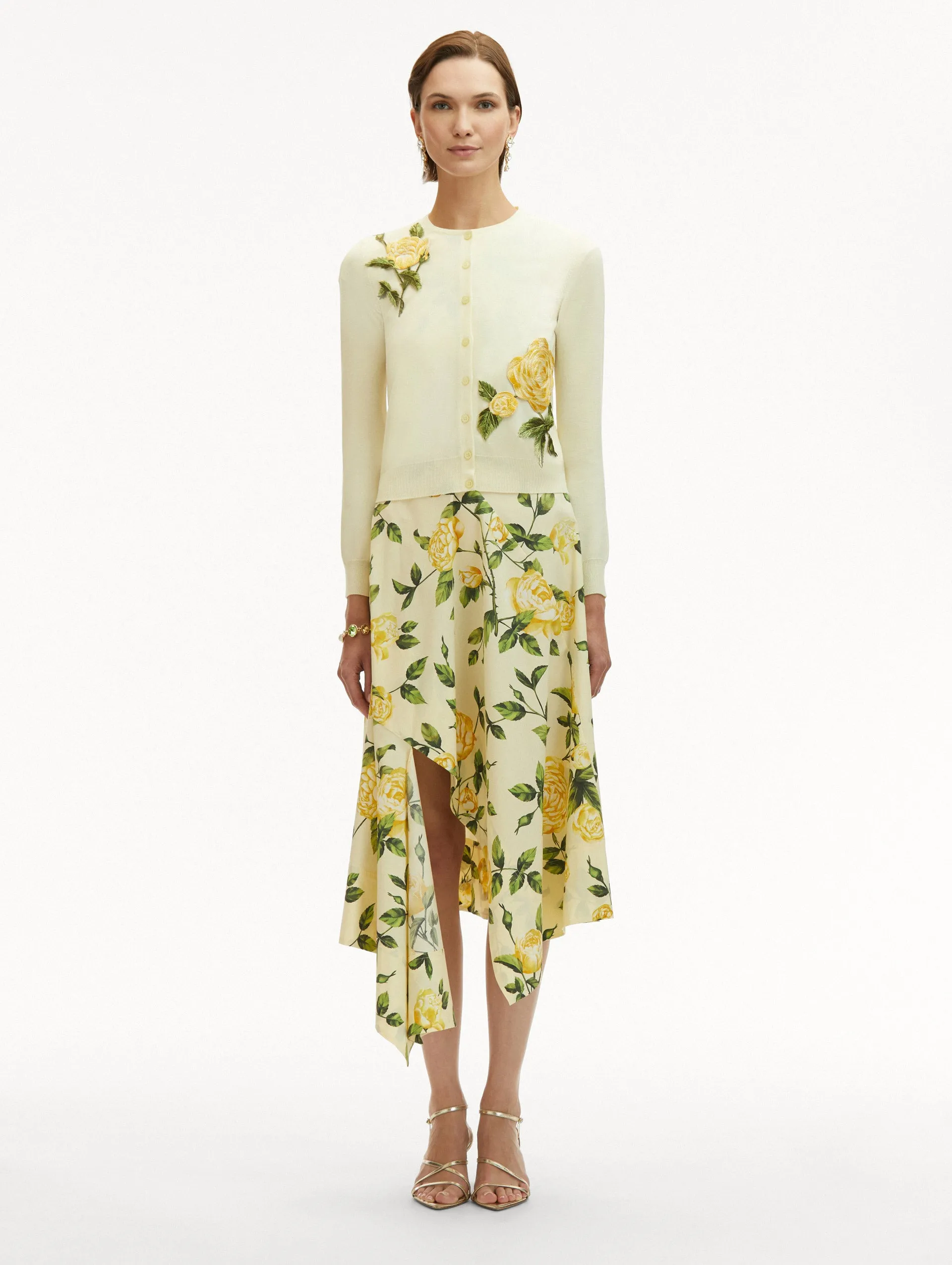 English Rose Threadwork Cardigan