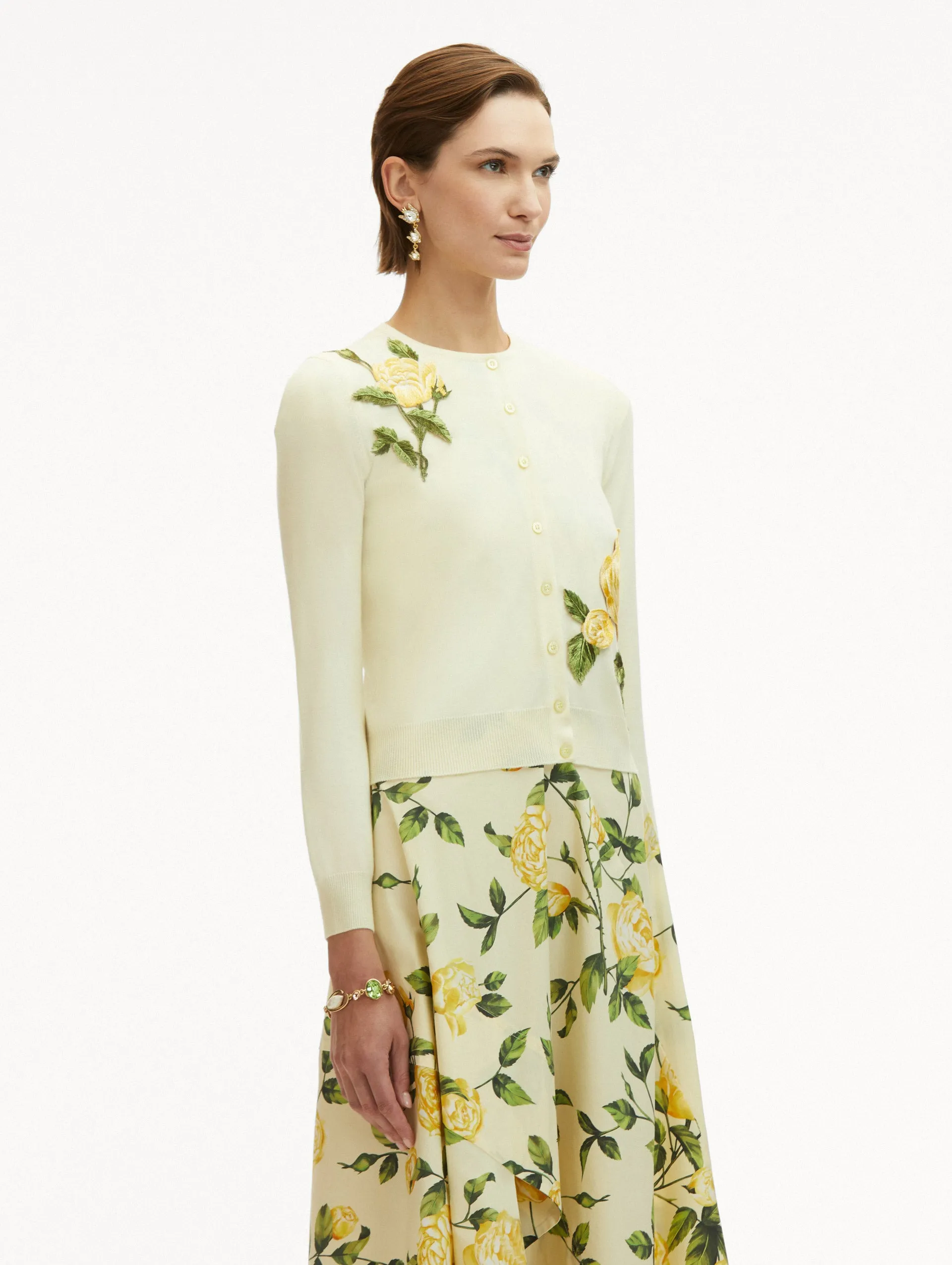 English Rose Threadwork Cardigan