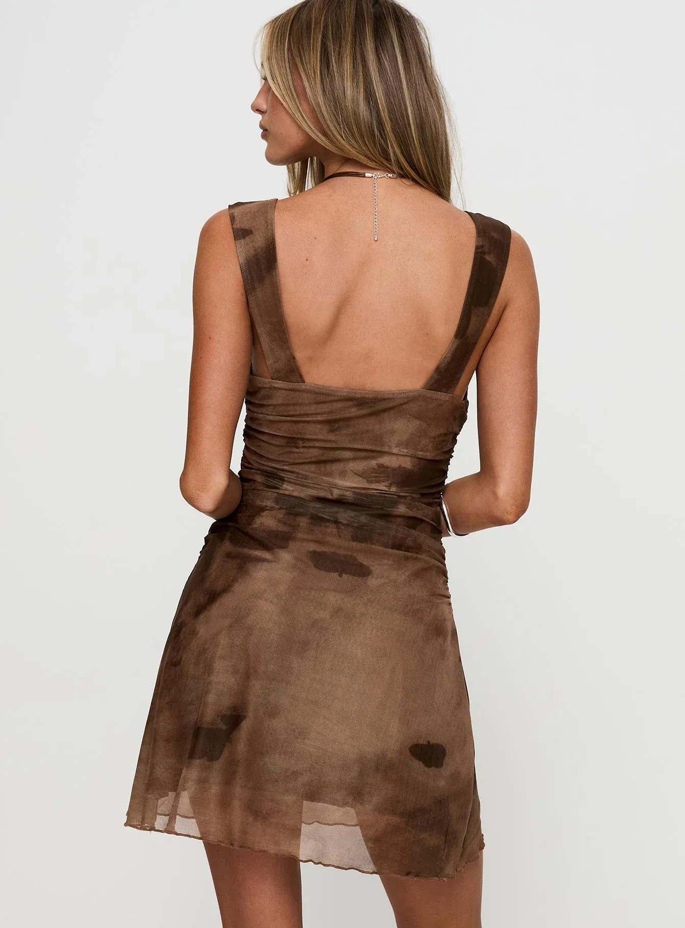 Force Of Nature Mesh Mini Dress Multi