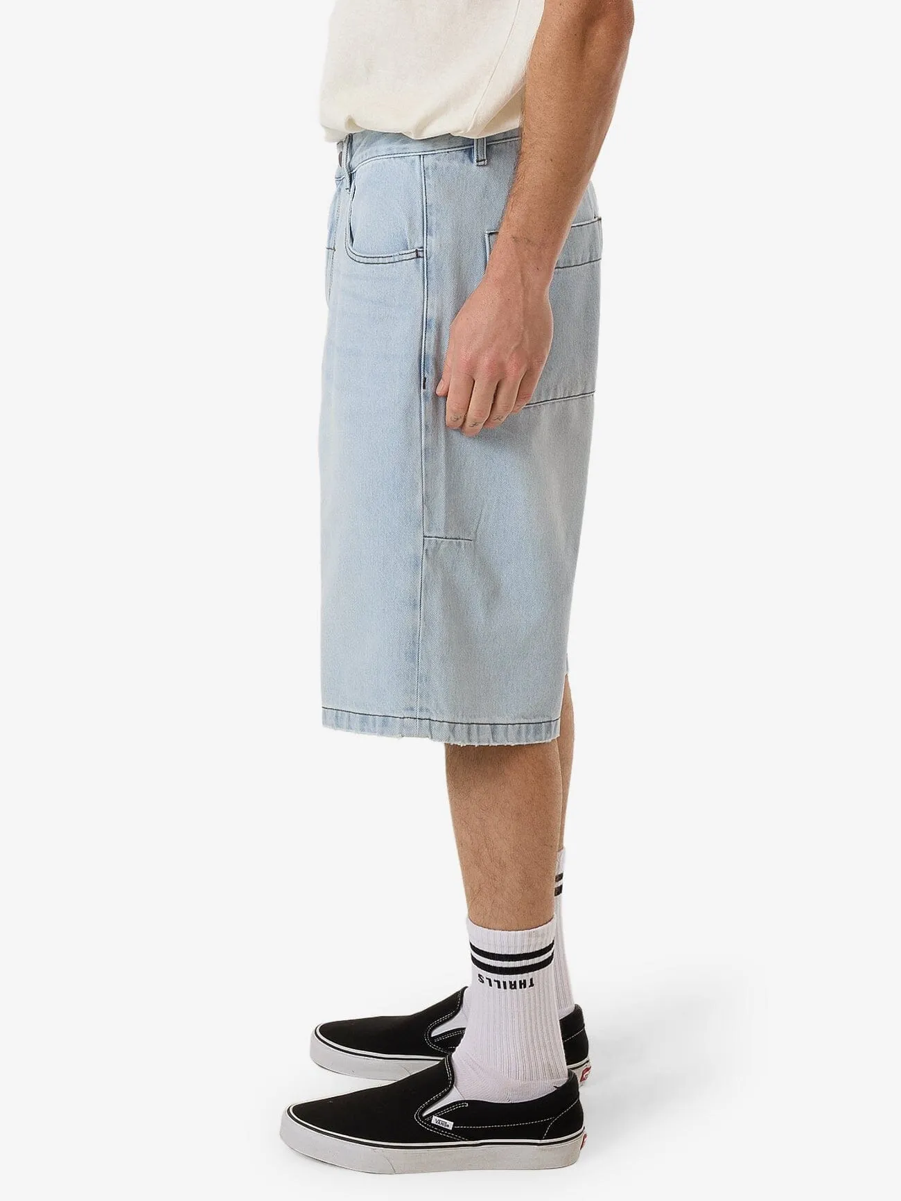 Gazed Big Slacker Denim Short - Gazed Blue
