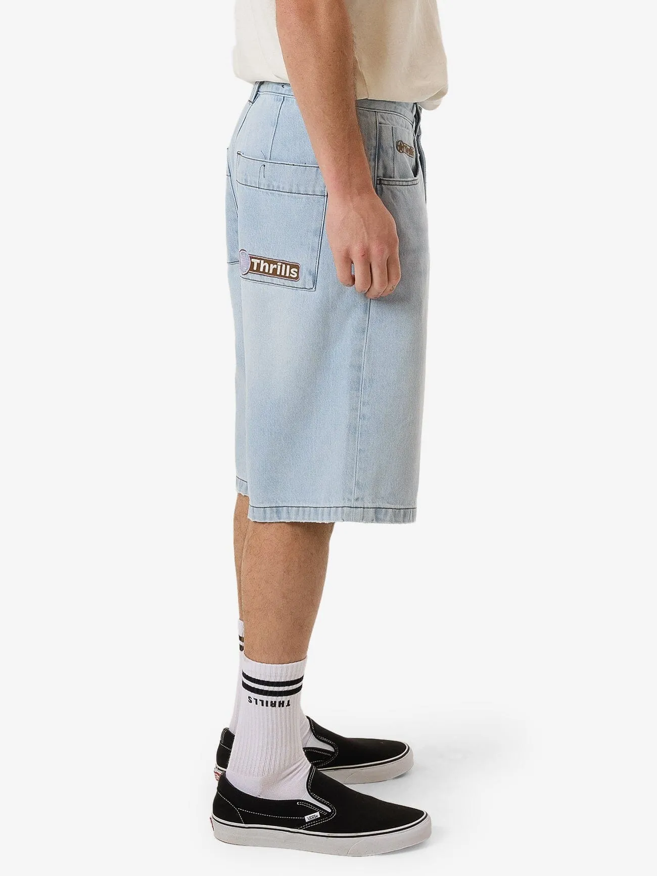 Gazed Big Slacker Denim Short - Gazed Blue