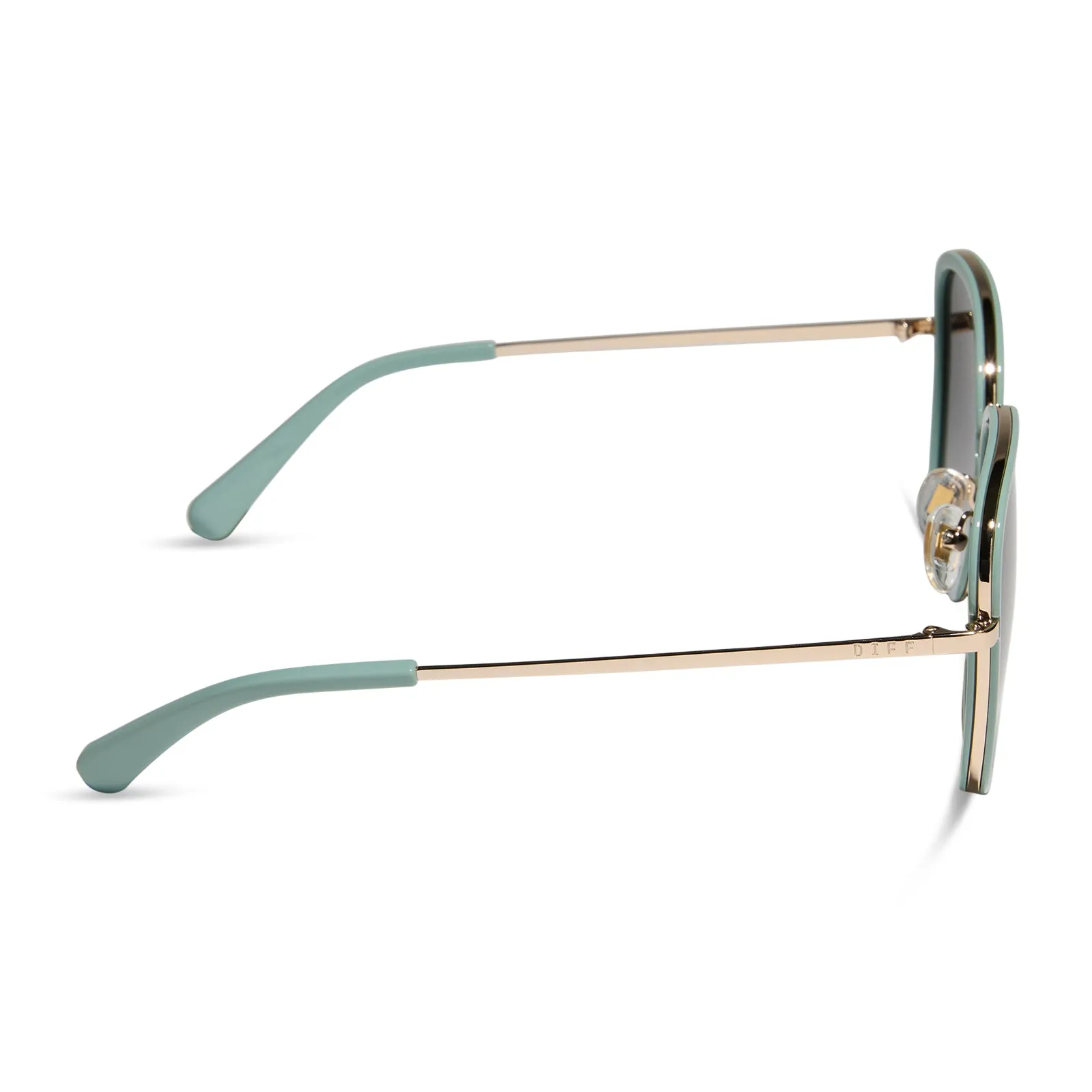 GENEVIVE - STEEL TEAL   GREY GRADIENT SUNGLASSES