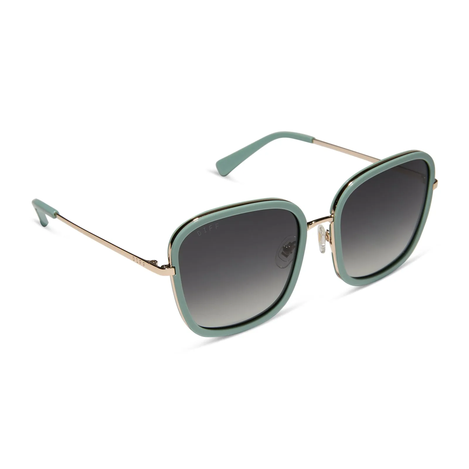 GENEVIVE - STEEL TEAL   GREY GRADIENT SUNGLASSES