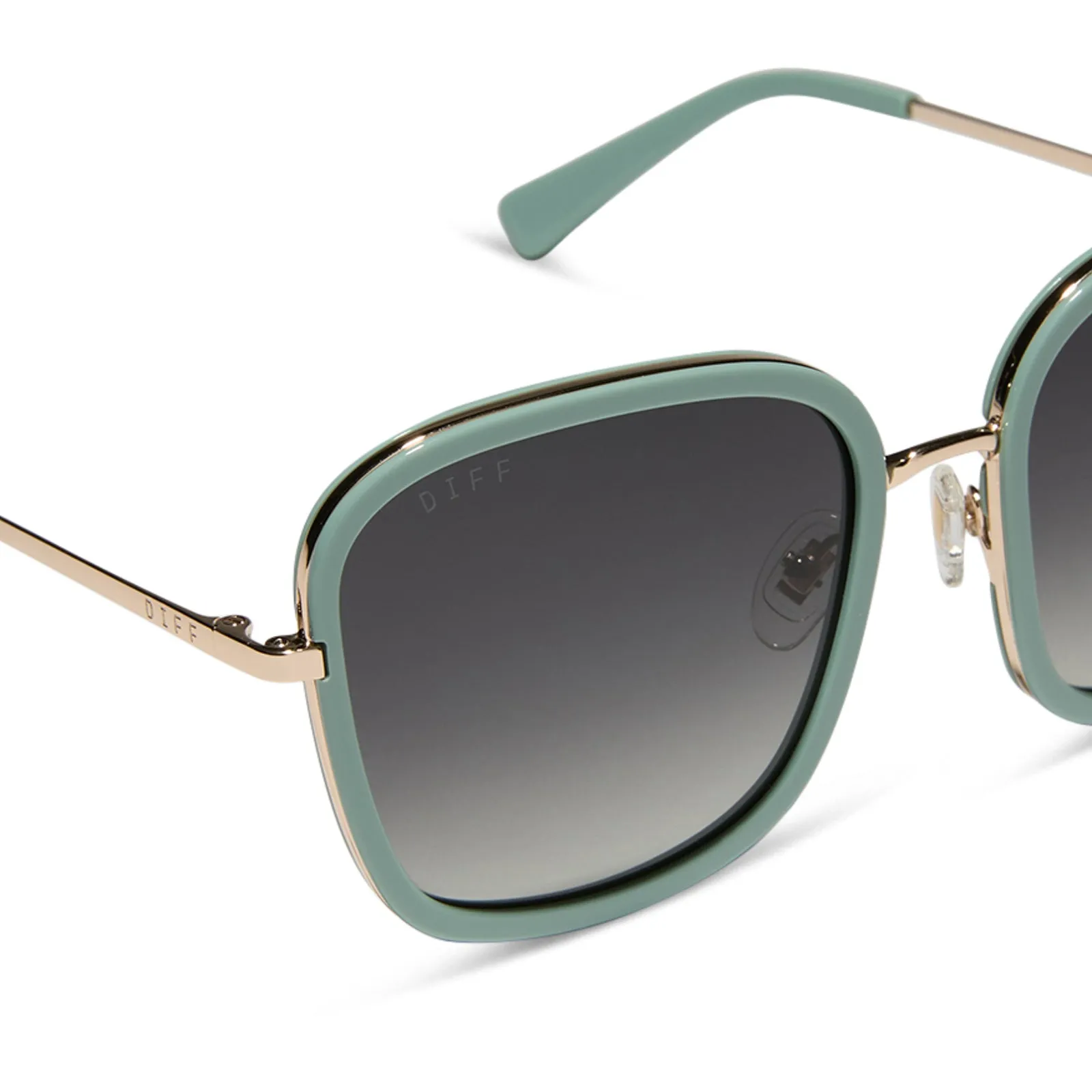 GENEVIVE - STEEL TEAL   GREY GRADIENT SUNGLASSES