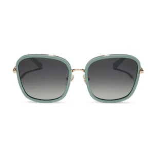 GENEVIVE - STEEL TEAL   GREY GRADIENT SUNGLASSES