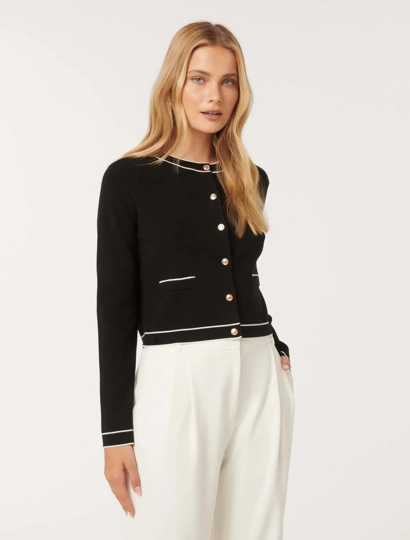 Gigi Tipped Cardigan