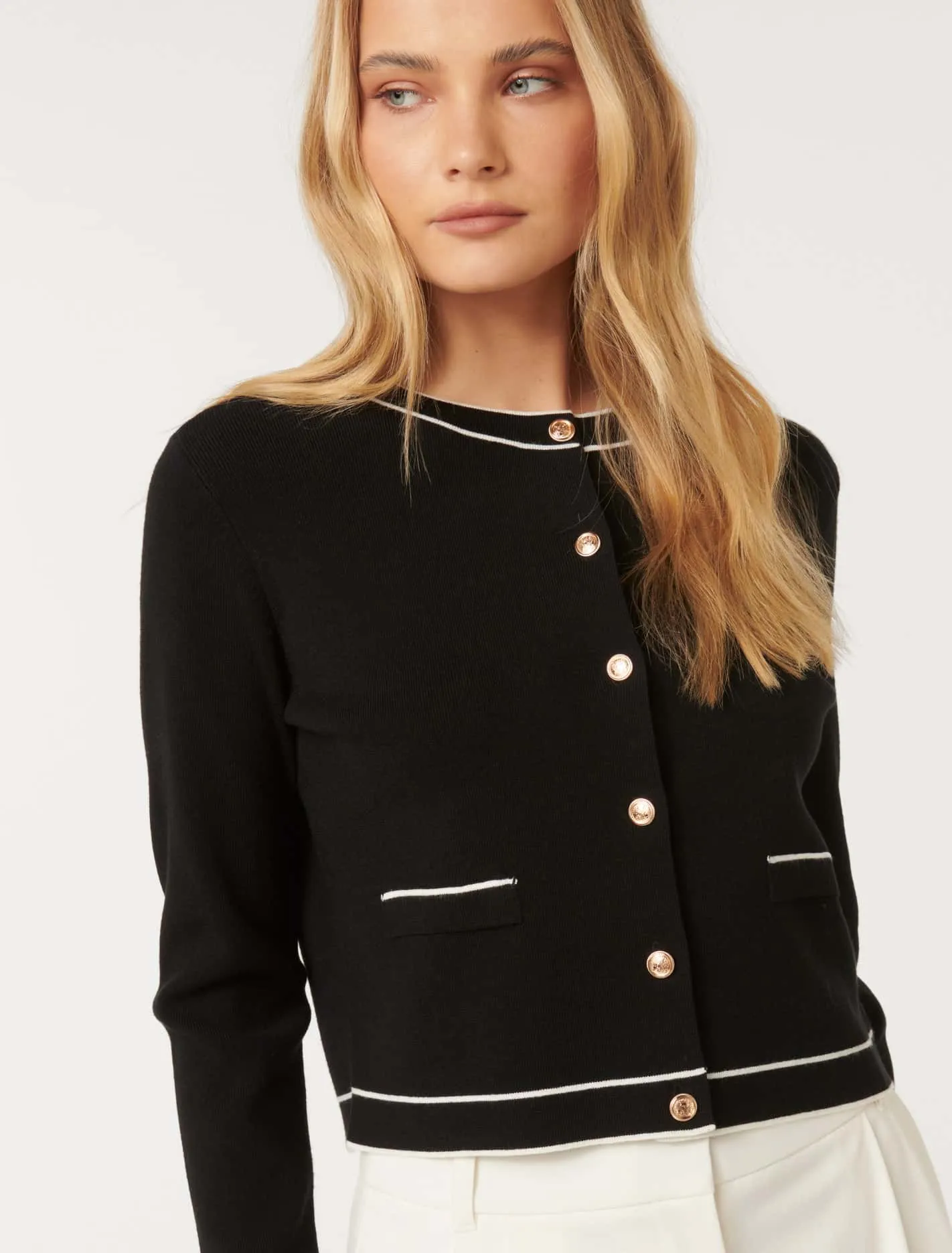 Gigi Tipped Cardigan