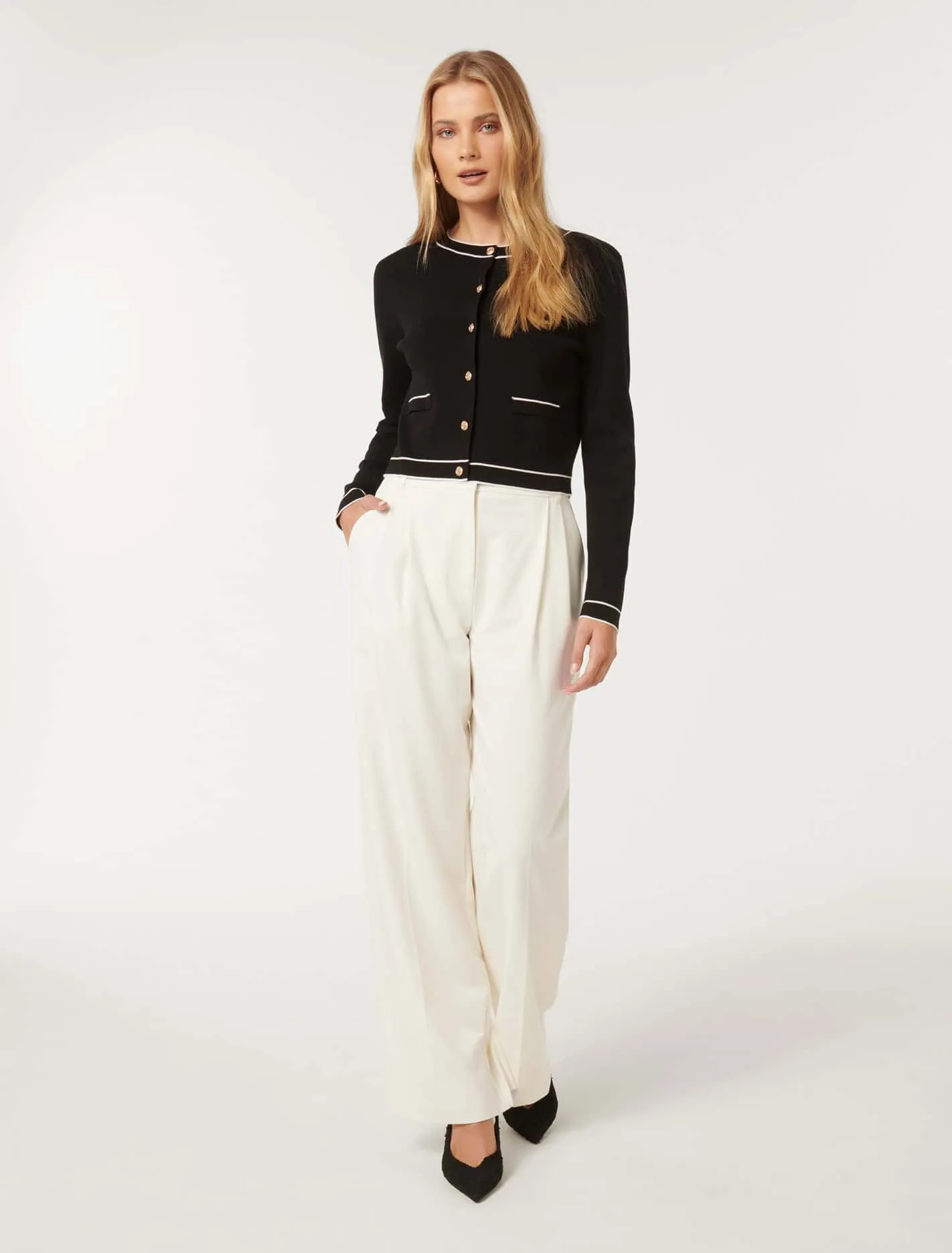 Gigi Tipped Cardigan