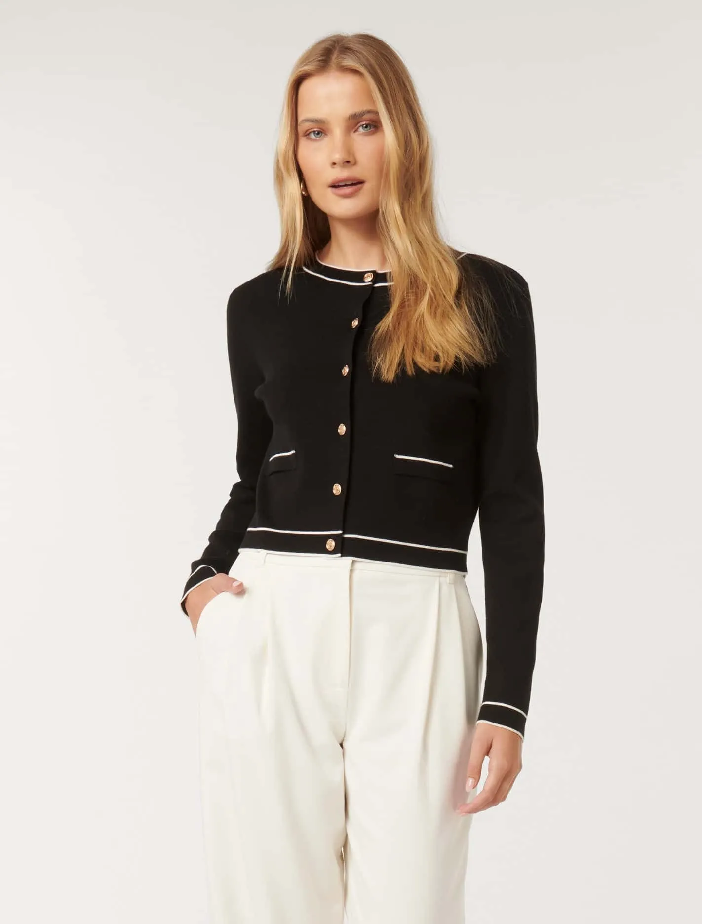 Gigi Tipped Cardigan