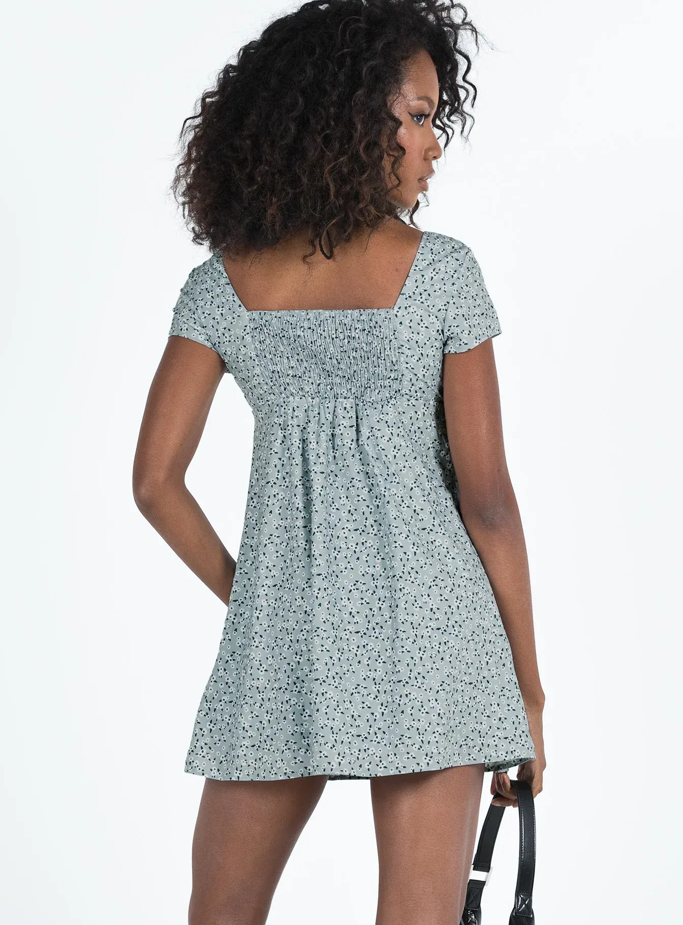 Glenore Mini Dress Green Floral