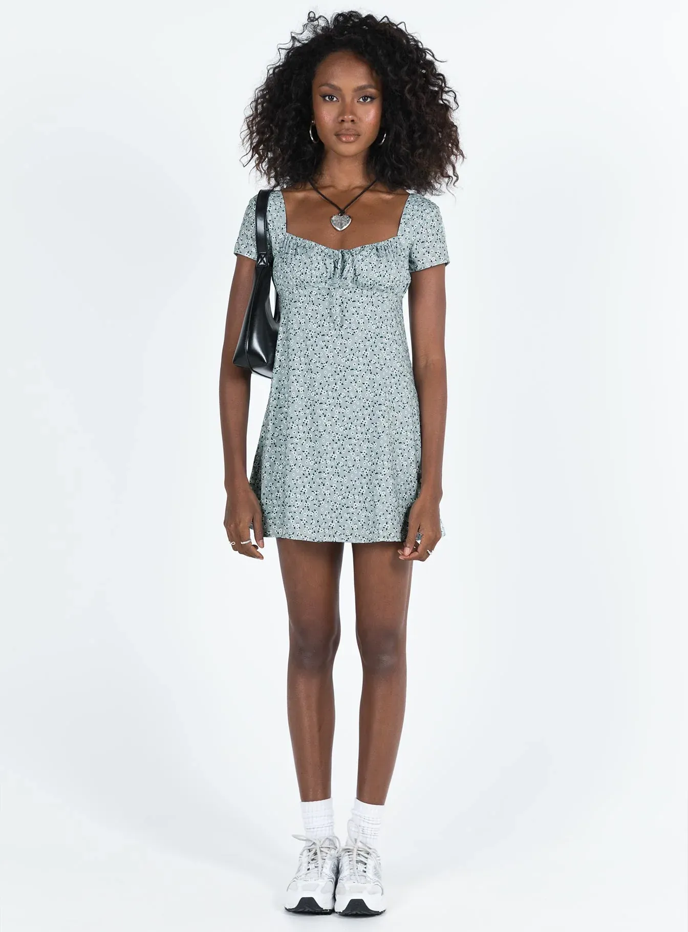 Glenore Mini Dress Green Floral