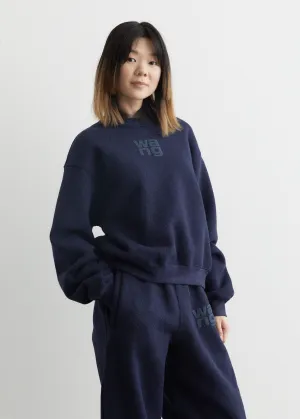 Glitter Essential Terry Sweatshirt With Puff Logo