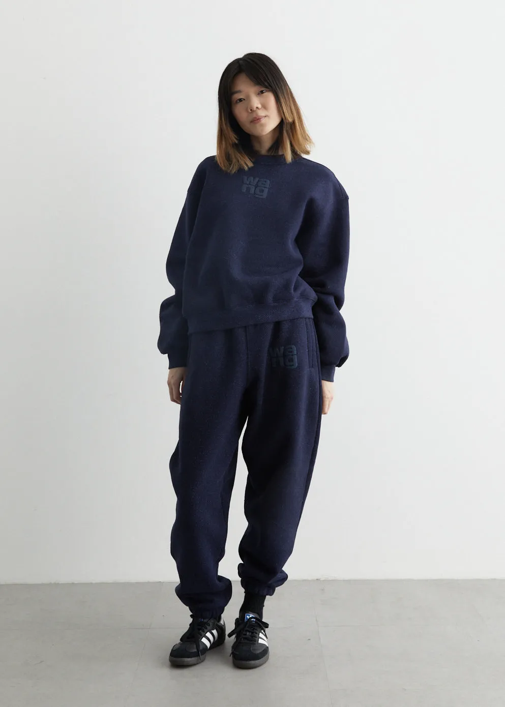 Glitter Essential Terry Sweatshirt With Puff Logo