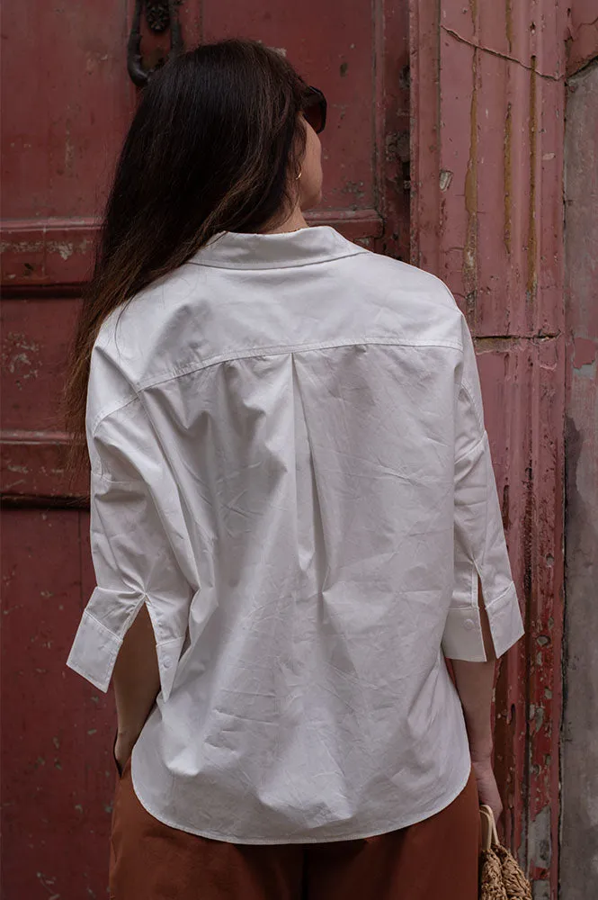 Grace & Mila Pavel Poplin Ecru Shirt