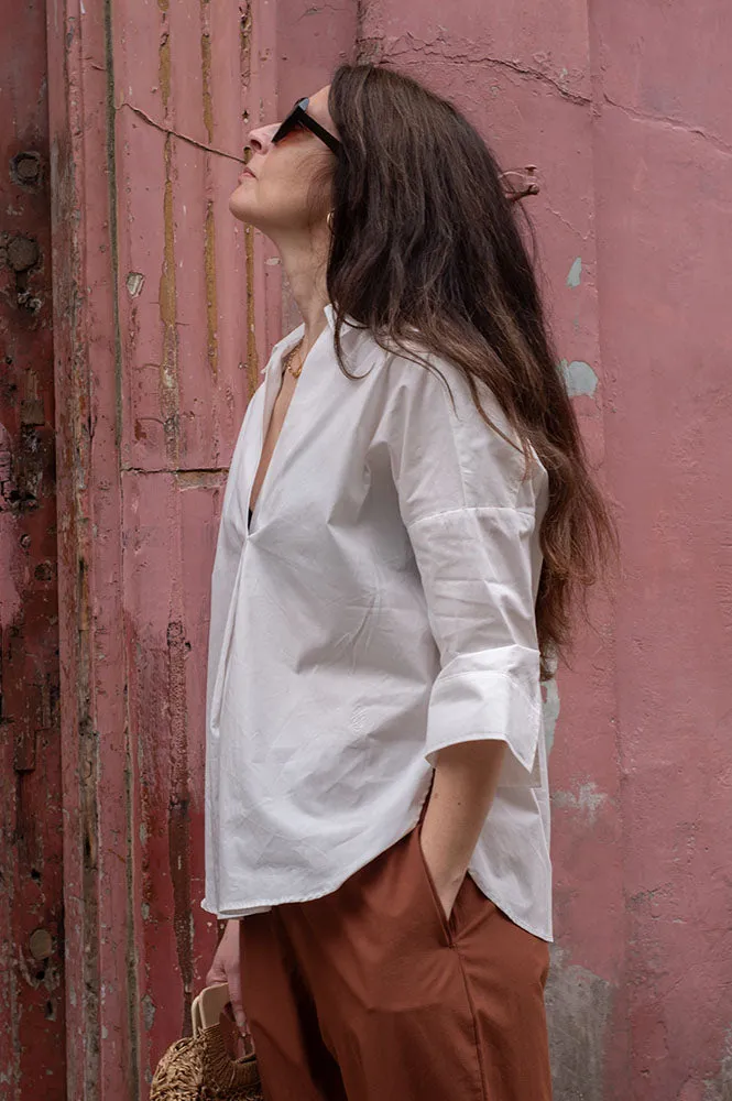 Grace & Mila Pavel Poplin Ecru Shirt