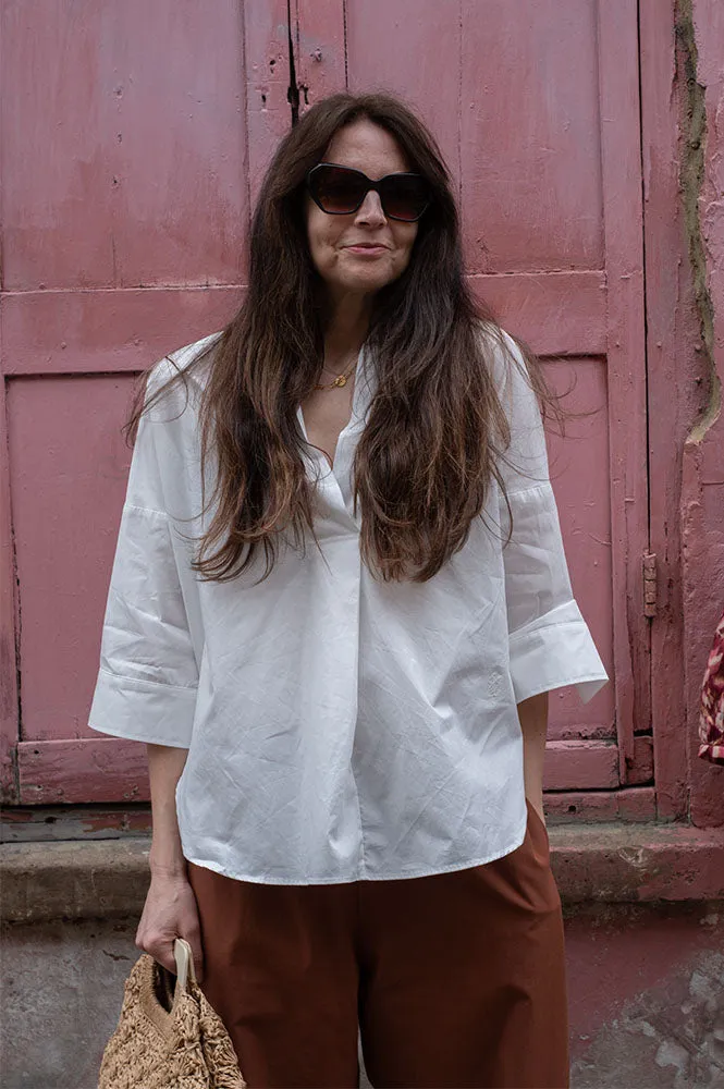 Grace & Mila Pavel Poplin Ecru Shirt